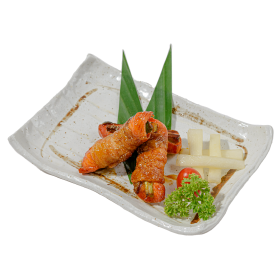 T323 Ba Rọi Cuộn Cá Hồi Sốt Teriyaki